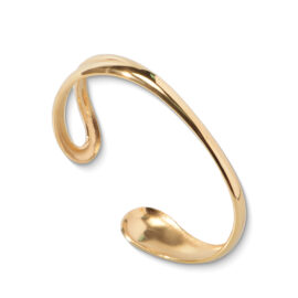 Fashion Chunky Cuff Bracelet For Women Girls Water Droplet Hollow Opening Bracelets Stainless Steel 18k Gold Color Jewelry Gift
